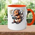 Cute Gaming Capybara Pewideojuego Gráfico Hombres Niños Niñas Accent Mug