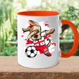 Dabbing Dog Georgia Fußballfans Trikot Georgian Football Tasse Zweifarbig