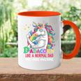 Dadacorn Muscle Unicorn Familienmatching Für Papa-Liebhaber Tasse Zweifarbig