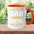 Damen Ich Habe Zwei Titel Papa Und Papa Lustigeratertag Papa Mit-Ausschnitt Tasse Zweifarbig