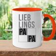 Damen Lieblingspapa Zusammengehöriges Familien Geschenk Für Papa Mit-Ausschnitt Tasse Zweifarbig