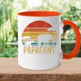 Damen Papafant Papa Elefant Retrointage Sunsetatertag Savanne Mit-Ausschnitt Tasse Zweifarbig