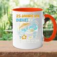 Dienstjubiläum & Firmenjubiläum 25 Jähriges Jubiläum Firma Tasse Zweifarbig