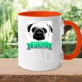 Dog Dad Pug Hunde Mops Papa Tasse Zweifarbig