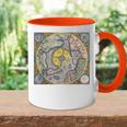 Flat Earth Antique Map Tasse Zweifarbig