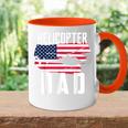 Herren Hubschrauber Papa Usa Flagge Hubschrauber Pilotatertag Tasse Zweifarbig