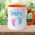 Herren Ich Werde Papa 2024 Werdenderater Tasse Zweifarbig