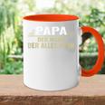 Herren Weltbester Papaatertag Sohn Tochterater Tasse Zweifarbig