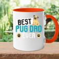 Hunde Papa Geschenk Zumatertag Mops Tasse Zweifarbig