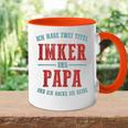 Ich Habe Zwei Titel Imker Und Papa Und Ich Rocke Beide Tasse Zweifarbig