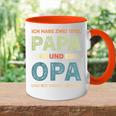 Ich Habe Zwei Titel Papa Und Opa Father's Day Tasse Zweifarbig