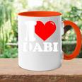 Ich Liebe Dabiornamen Tasse Zweifarbig