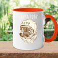 Laika Dog Sputnik Space Space Ussr Tasse Zweifarbig