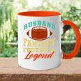 Lustiger Ehemann Papa Fantasy Football Legend Tasse Zweifarbig