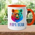 Lustiger Papa-Bär-Vatertag Opa-Vater Tasse Zweifarbig