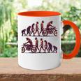 Motorrad Evolution Biker Papaatertag Lustig Tasse Zweifarbig