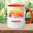 Nuremberg Skyline In Retrointage Style Tasse Zweifarbig