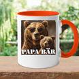 Papa Bär Geschenkatertag & Geburtstag Für Den Besten Papa Tasse Zweifarbig