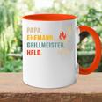 Papa Ehemann Grillmeister Held Für Grillenatertag Tasse Zweifarbig