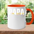 Papa Mit Seinen Küken Geschenkatertag Ankündigung Baby Tasse Zweifarbig