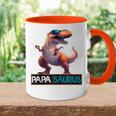 Papasaurus Dinosaurier Geburtstag Papa Saurus T-Rexatertag Tasse Zweifarbig