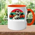 PapasaurusRex Papa Saurus Dinosaurier Familie Tasse Zweifarbig