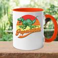 Papasaurus Lustigesater Papa Dino Tasse Zweifarbig