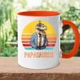 Papasaurus Papaatertag Bester T-Rex Papaatertagater Kapuzenjacke Tasse Zweifarbig