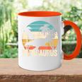 Papasaurus T-Rex Papa Dad Dino Dinosaur Tasse Zweifarbig