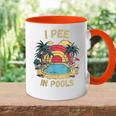 I Pee In Pools Sarkastisch Und Lustig Für Pool-Liebhaber Retro Tasse Zweifarbig