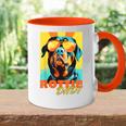 Rottie Dad — Rottweiler Papa Imintage-Look Lustig Tasse Zweifarbig