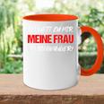 Sei Nett Meine Frau Ist Pregnant Papa Fatherhood Tasse Zweifarbig