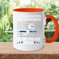 Stolzer Papa Eines Police Officer – Thin Blue Line Geschenk Tasse Zweifarbig