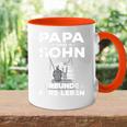 Stolzer Papa Sohn Angeln Partnerlook Boss Tasse Zweifarbig