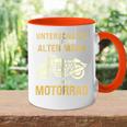 Unterschätze Niemals Alten Mann Motorrad Opa Papa Geschenk Kapuzenjacke Tasse Zweifarbig