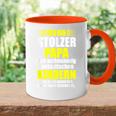 Vater Stolzer Papaatertag Spruch Sprüche Geschenkidee Tasse Zweifarbig