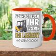 Vneigt Euch Ihr Luschen Der Lagergott Ist Da S Tasse Zweifarbig