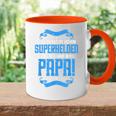 Wer Braucht Schon Superhelden Ich Hab Papa Tasse Zweifarbig