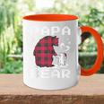 Xmas Papa Bear Pyjama Rot Büffel Plaid Eisbär Weihnachten Tasse Zweifarbig