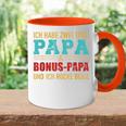 Zwei Titel Papa Und Bonus Papa Und Rocke Sie Bothintage Tasse Zweifarbig