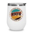 47Th Birthday Retro Vintage 47 Years Old Made In 1974 Gift Wine Tumbler