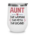 Aunt Gift Aunt The Woman The Myth The Legend Wine Tumbler