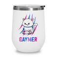 Bisexual Gaymer Geek Pride Lgbt Video Game Lovers Gift Cat Wine Tumbler