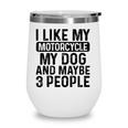 I Like My Motorcycle Dog & Maybe 3 People Funny Biker Wine Tumbler