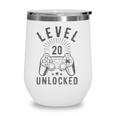 Level 20 Unlocked Simple Gamer 20Th Birthday 20 Years Old Wine Tumbler