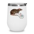 Mouse Rat Tee Gamer Playing Video Game Lover Mouse Pet Rat Wine Tumbler