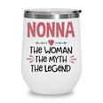 Nonna Grandma Gift Nonna The Woman The Myth The Legend Wine Tumbler