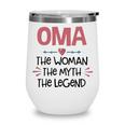 Oma Grandma Gift Oma The Woman The Myth The Legend Wine Tumbler