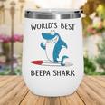 Beepa Grandpa Gift Worlds Best Beepa Shark Wine Tumbler