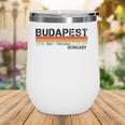 Budapest Retro Vintage Stripes Gift Wine Tumbler